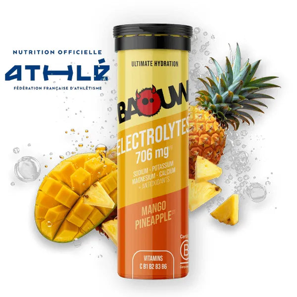 Baouw Pastilles d'Électrolytes (10x5g) - Mangue & Ananas