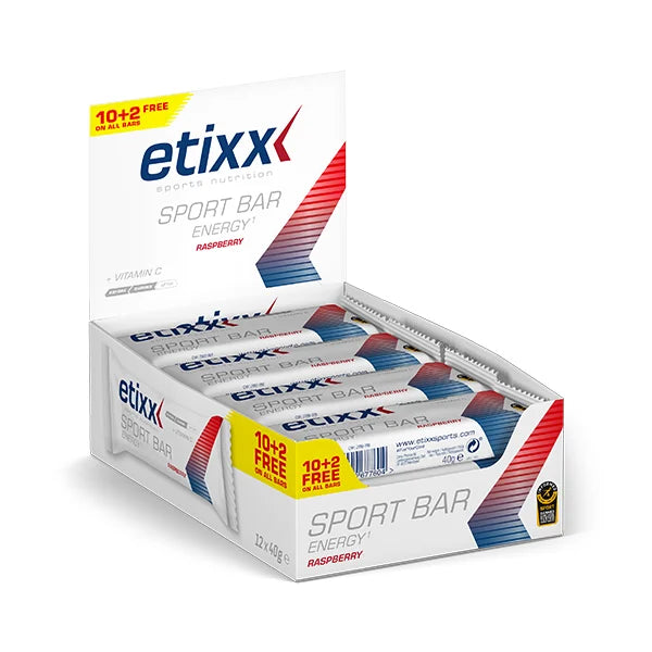 Etixx Energy Sport Bar Box (12x40g) - Raspberry