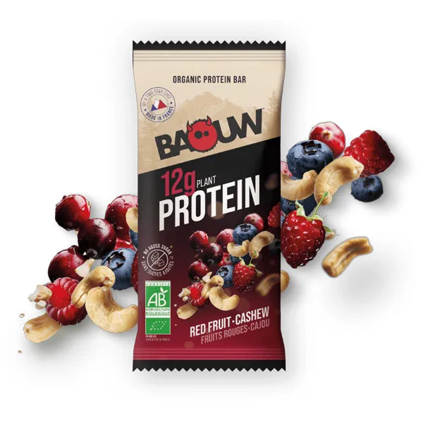 Baouw Barre Protéinée BIO (50g) - Fruits Rouges & Cajou