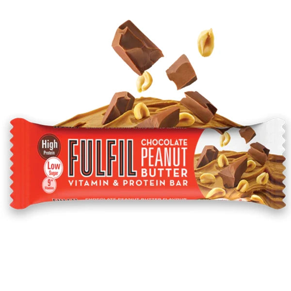 Nutri-Bay | FULFILL - Barretta vitaminica e proteica (55 g) - Burro di arachidi al cioccolato