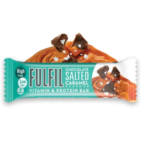 Nutri-Bay | FULFILL - Barretta vitaminica e proteica (55 g) - Caramello salato al cioccolato
