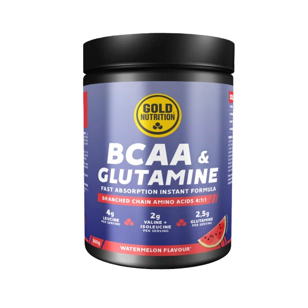 GoldNutrition BCAA & Glutamine Powder (300g) - Watermelon - DDM 31.10.2026