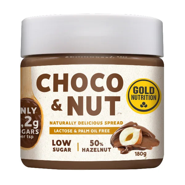 Nutri-bay | GoldNutrition - Choco & Nut - Crema spalmabile a basso contenuto di zuccheri (180g)