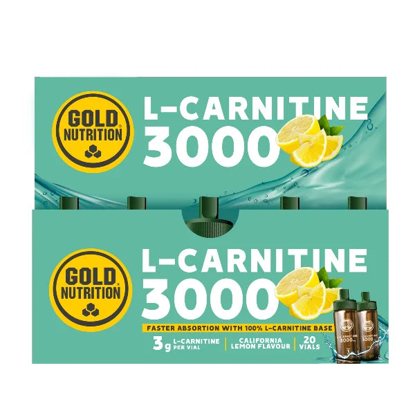 Nutri bahía | GoldNutrition - L-Carnitine 3000 (20 Unidoses) - Limón