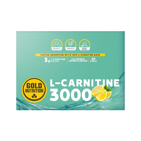 Nutri Bay | GoldNutrition - L-Carnitin 3000 (20 Einzeldosen) - Zitrone