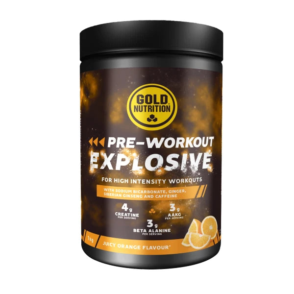 Nutri-baai | GoldNutrition - Pre-Workout Explosive (1kg) - Oranje