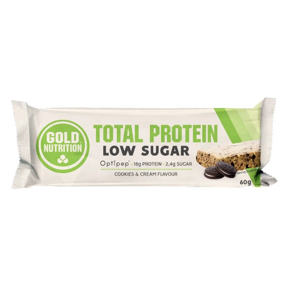 Nutri Bay | GoldNutrition Proteinriegel mit niedrigem Zuckergehalt (60 g) Cookies&Creme