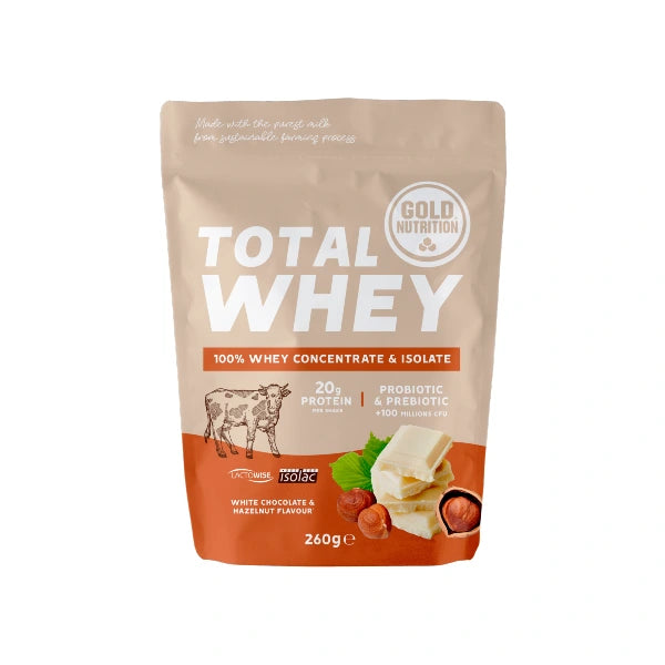Nutri-bay | GoldNutrition Total Whey (260 g) Weiße Schokolade und Haselnuss