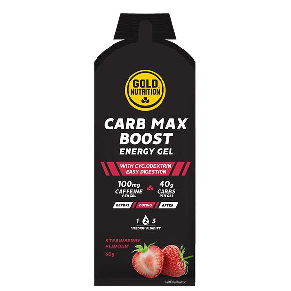 GoldNutrition Carb Max Boost Energy Gel (60g) - Strawberry (Caffeine)