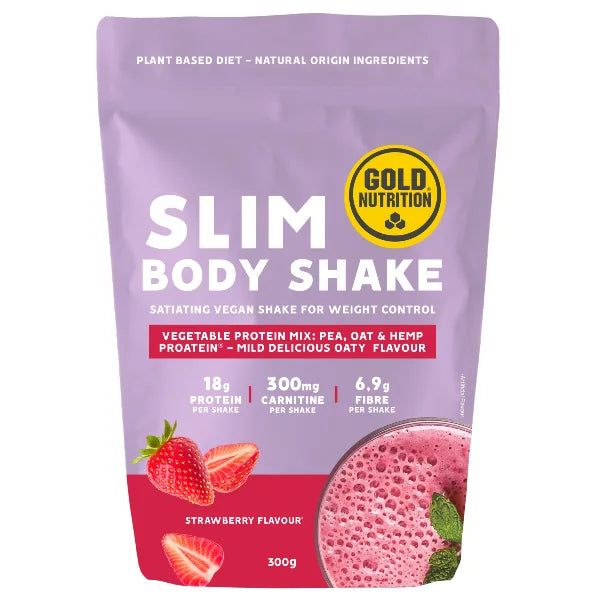 Nutribaai | GoldNutrition - Slim Body Shake (300g) - Aardbei