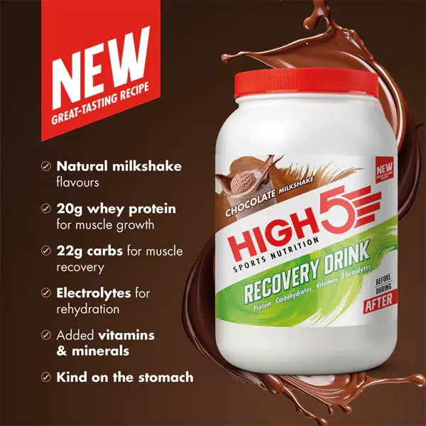 HIGH5 Recovery Drink (1,6kg) - Chocolate Milkshake {Nouvelle Formule}