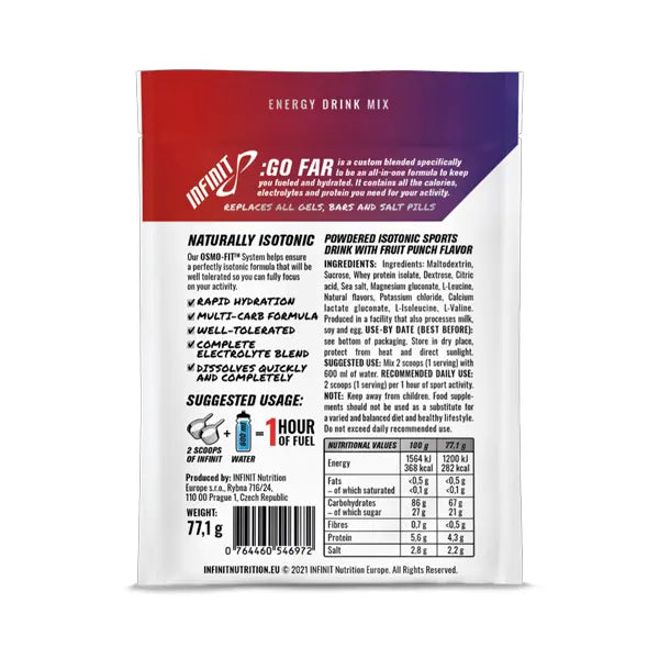 Infinit Nutrition Go Far - Endurance Fuel (77,1g) - Fruit Punch