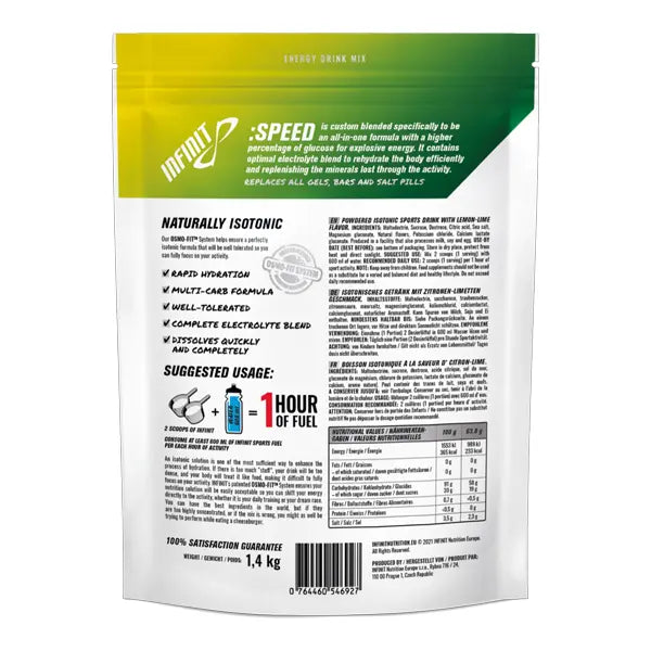 Infinit Nutrition Speed - High Intensity Fuel (1,4kg) - Lemon Lime