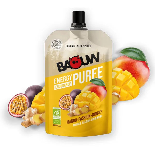 Baouw Purée Énergétique BIO (90g) - Mangue-Passion-Gingembre