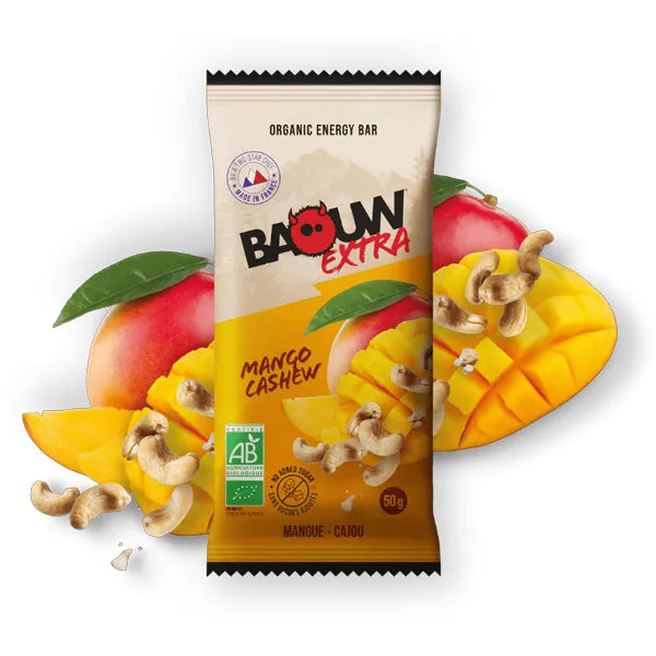 Baouw Barre Énergétique BIO Extra (50g) - Mangue & Cajou