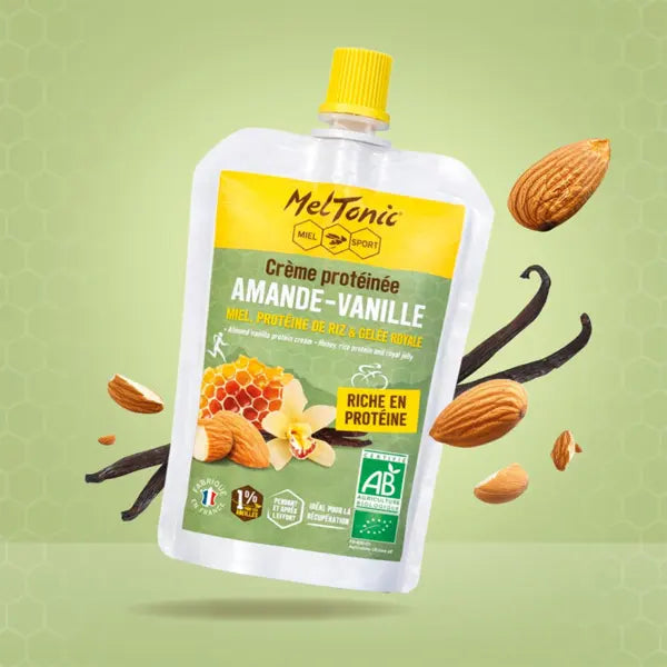 Meltonic Crème protéinée BIO (90g) - Amande Vanille, Miel & Gelée royale