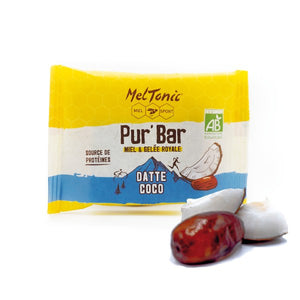 Nutri Bay | MELTONIC – Bio-Pur‘-Riegel – Dattel-Kokosnuss, Honig und Gelée Royale