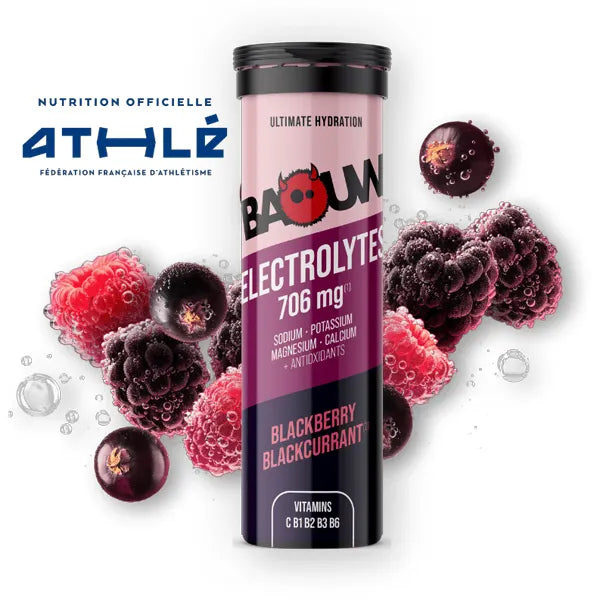 Baouw Pastilles d'Électrolytes (10x5g) - Mûre & Cassis