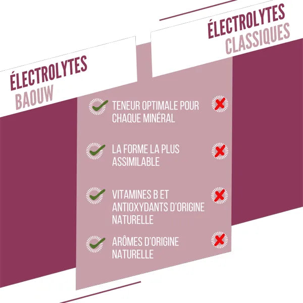 Baouw Pastilles d'Électrolytes (10x5g) - Mûre & Cassis