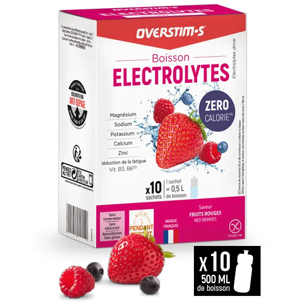 Overstim.s Boisson Électrolytes (10x8g) - Fruits Rouges