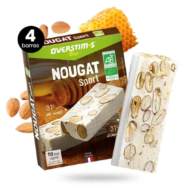 Overstim.s Nougat BIO (4x25g) - Amandes-Miel
