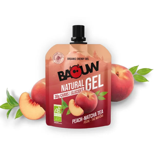 Baouw Gel Naturel BIO (85g) - Pêche & Thé Matcha