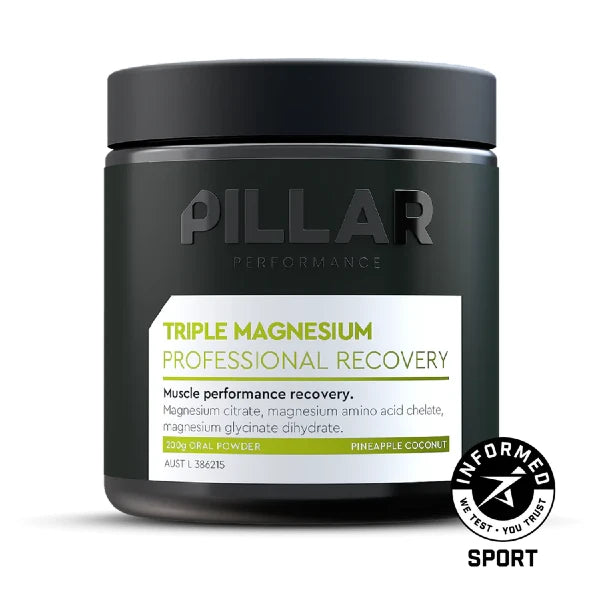 PILLAR Performance Triple Magnesium Powder (200g - pot) - Pineapple & Coconut