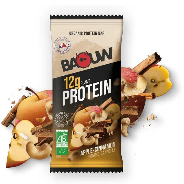 Baouw Barre Protéinée BIO (50g) - Pomme & Cannelle