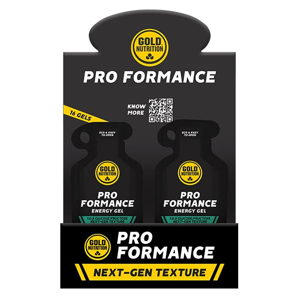 GoldNutrition ProFormance Energy Gels Box (16x40g) - Goût au choix