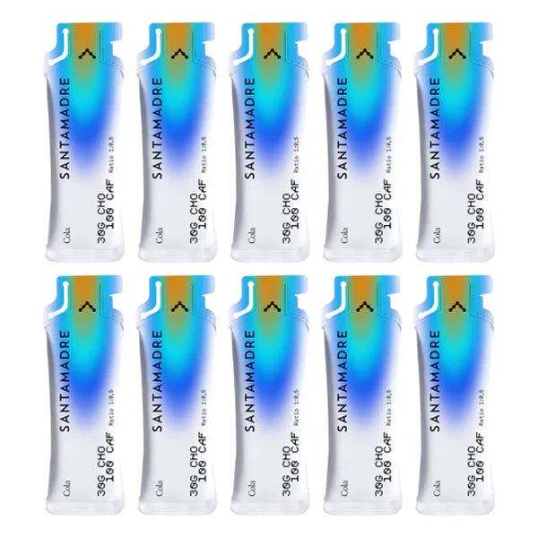 Santa Madre Energy Gels Pack 30CHO 100 CAF (10x60g) - Goût au choix