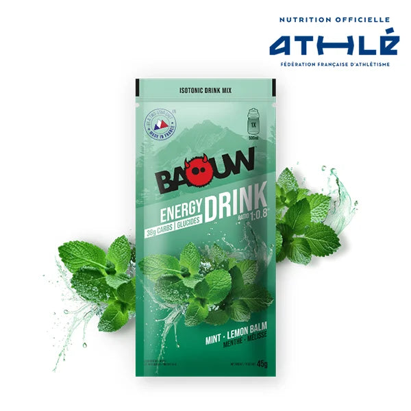 Baouw Boisson Énergétique Unidose (45g) - Menthe & Mélisse