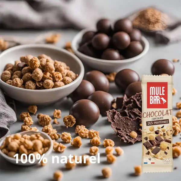 Mulebar Barre Protéinée Vegan (42g) - Chocolat - DDM 12.06.2026