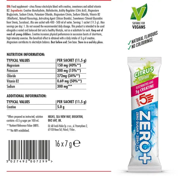 HIGH5 ZERO+ Creatine (16 sachets) - Citrus