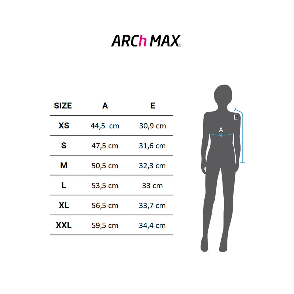 Nutri-Bay | ARCh MAX - Tabela de Tamanhos de Camisetas - Mulheres
