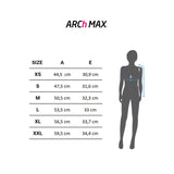 Nutri Bay | ARCh MAX - T-Shirt Size Chart - Women
