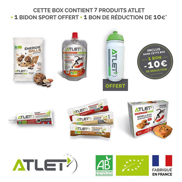 Nutri-bay | ATLET - Discovery Box: 7 Products + Free bottle + Discount voucher