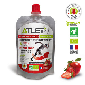 Nutri Bucht | ATLET - Organesch Energie Kompott (100g) - Apple-Erdbeere
