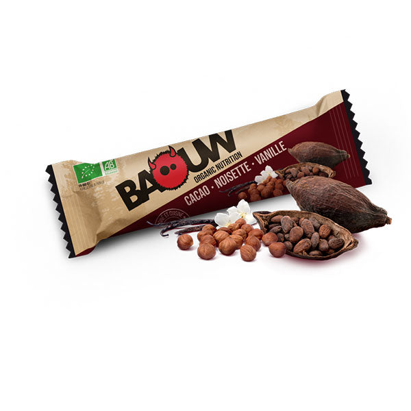 Nutri bahía | BAOUW Barrita Energética Orgánica (25g) - Cacao-Avellana-Vainilla