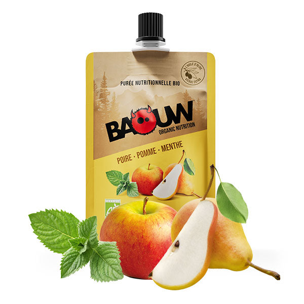 Nutri-bay Purê de Energia Orgânica BAOUW (90g) - Pêra-Maçã-Hortelã