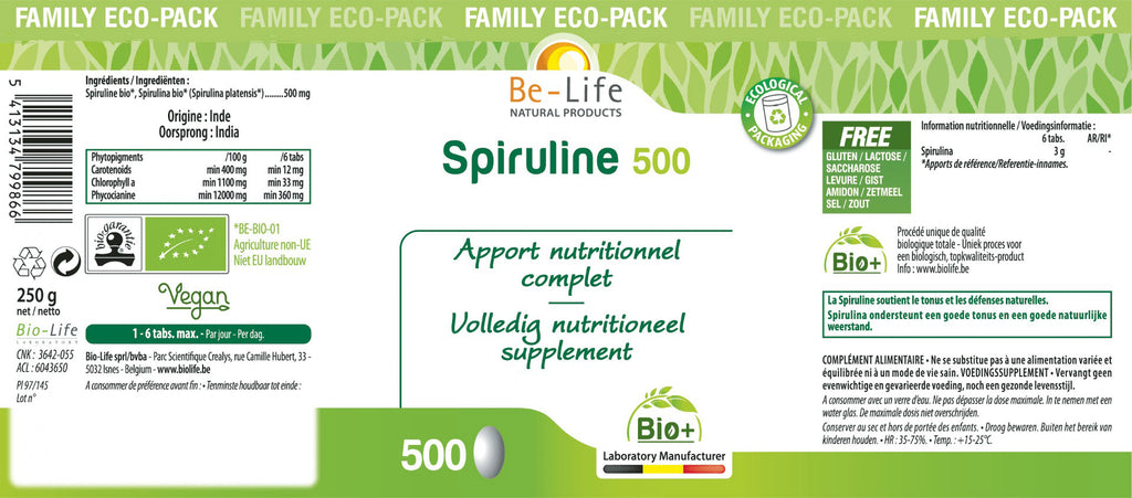 ESPIRULINA Artesanal 200 comprimidos