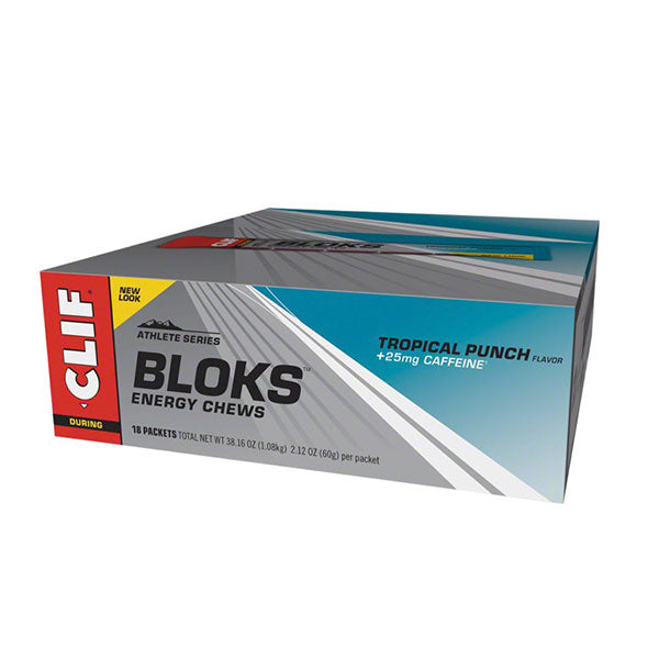 Nutri -bay CLIF BLOKS - Energetic Erasers (60g) - Tropical Punch (Caffeine) - box