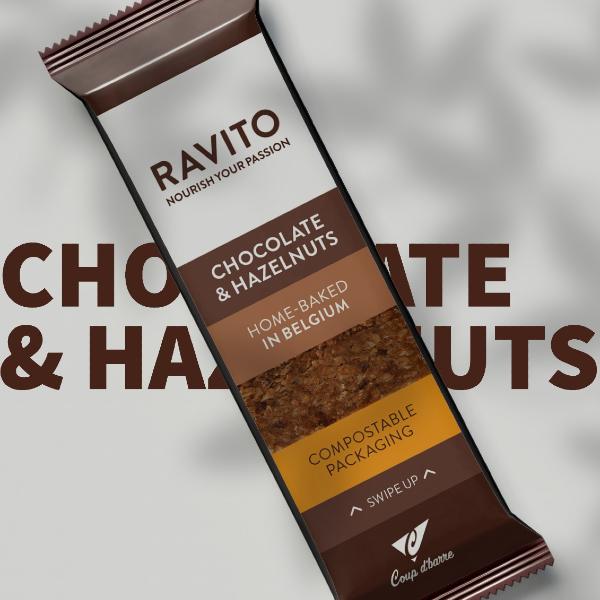 Nutri-bay | CUP D'BARRE Ravito Bar Mini Pack 8x40g - Cacau Avelã