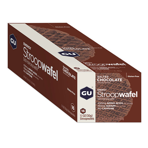 Nutri-Bay GU - StroopWafel - Waffle energético - Chocolate salgado - Chocolate salgado - caixa fechada
