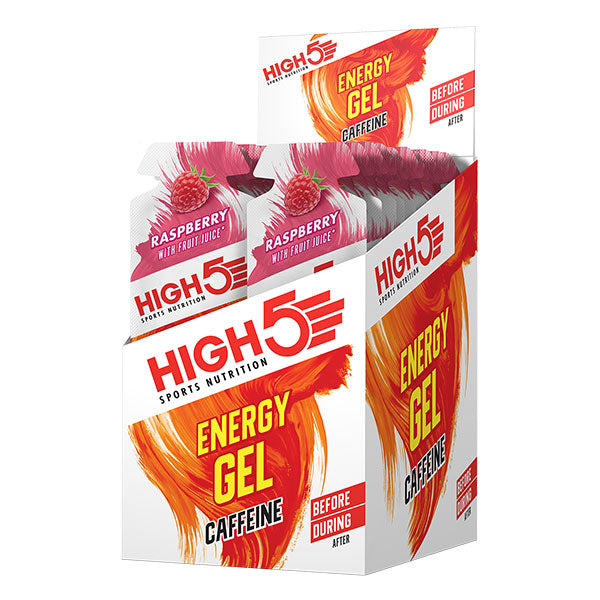 Nutri-Bay HIGH5 - Koffein Energie Gel (40g) - Himbeer - Box