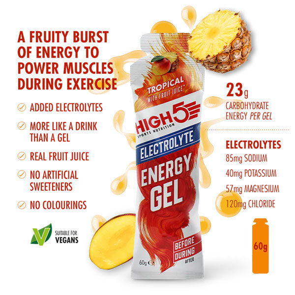 Nutri bay | HIGH5 - Energy Gel Electrolyte (60ml) - Tropical