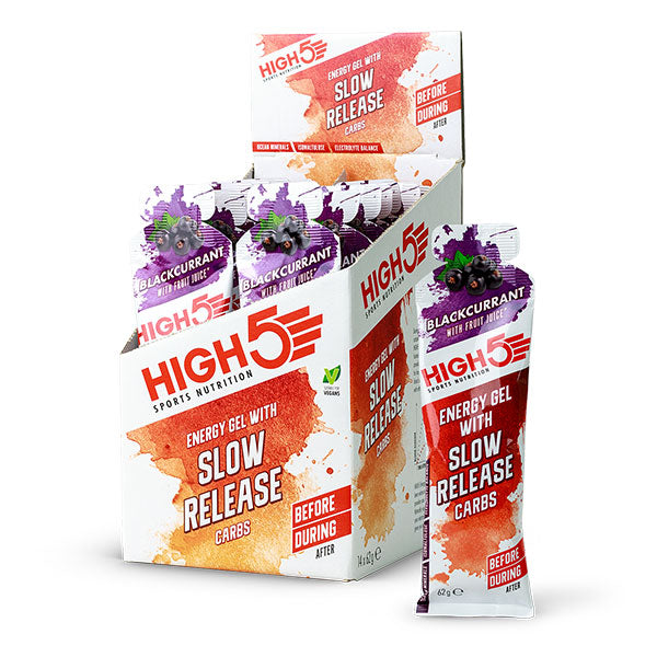 Nutri bay | HIGH5 Energy Gel with Slow Release Carbs (62g) - Blackcurrant - Box