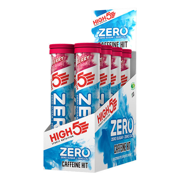 HIGH5 Pastilles ZERO Caffeine Hit Box (8 tubes) - Goût au choix