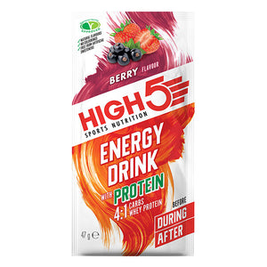 Nutri-Bay HIGH5 - Bevanda energetica con proteine ​​4: 1 (47g) - Berry