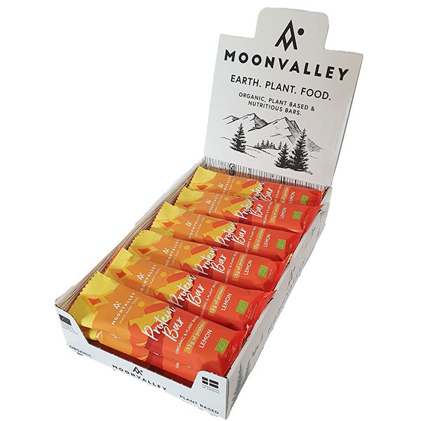 Nutri Bay | MOONVALLEY - Organic & Plant Protein Bar Box (18x60g) - Lemon