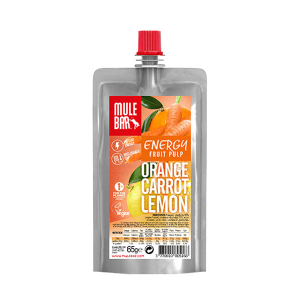 Nutri-Bay | MULEBAR - Pulpe de Fruit Énergétique (65g) - Orange Carotte Citron